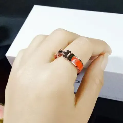 Hermès Clic H Ring Silver White Enamel Jewelry - 11