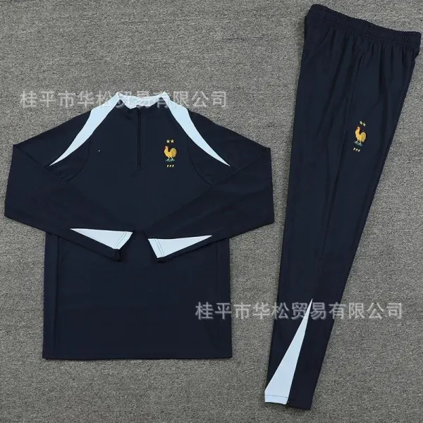 FFF Training Tracksuit Navy with White Accents - 1