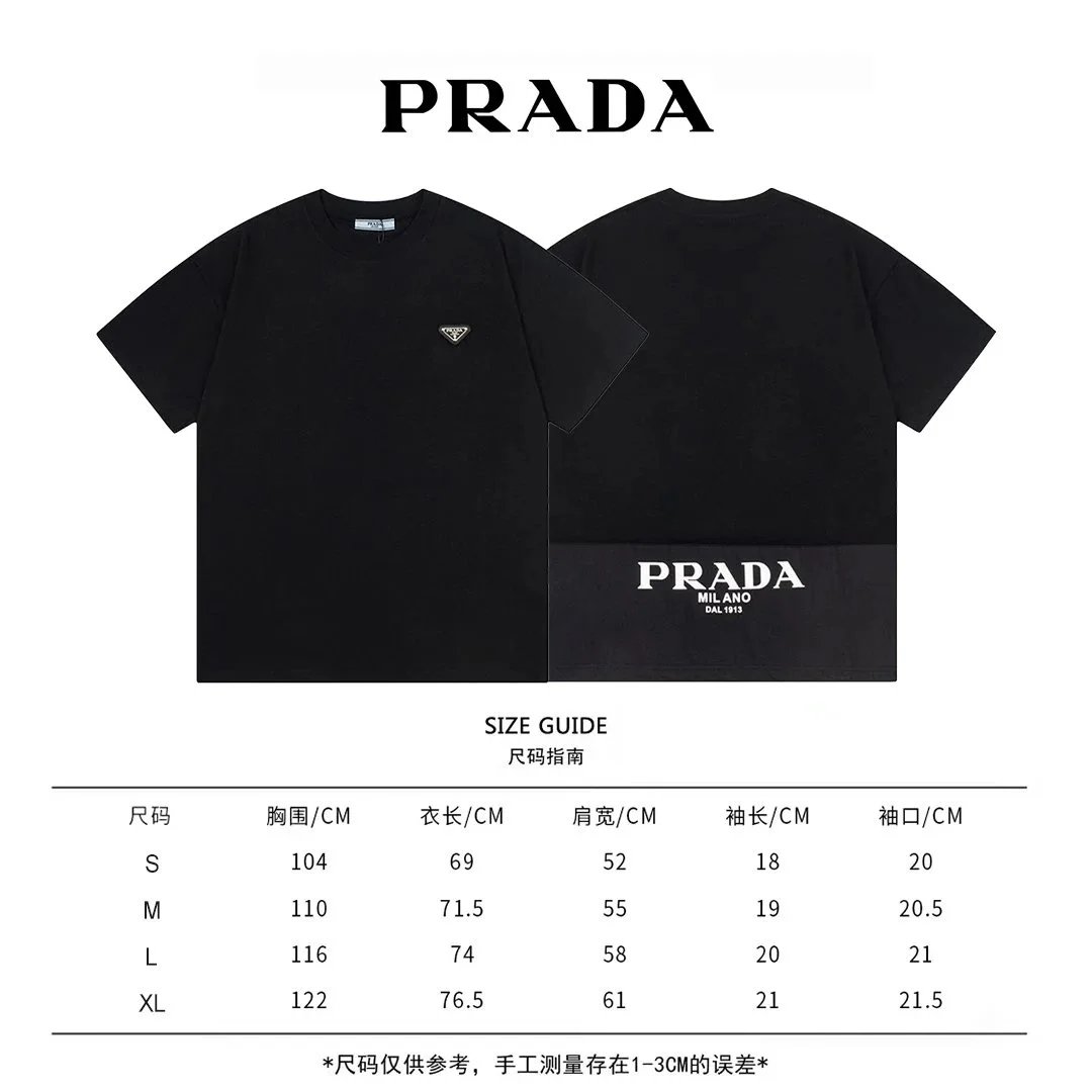 Prada Re-Nylon Triangle Logo T-Shirt White - 3