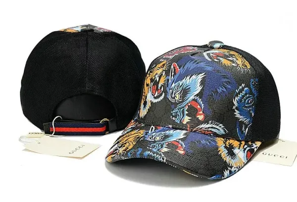 Gucci Tiger Print Baseball Cap Multicolor - 1