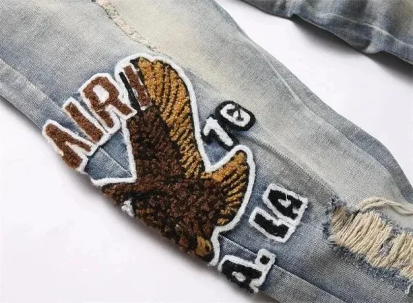 DSquared² Embossed Floral Denim Jeans Black - 10
