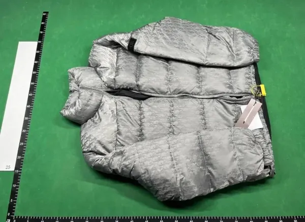 Dior Oblique Monogram Silver Gray Down Jacket - 1