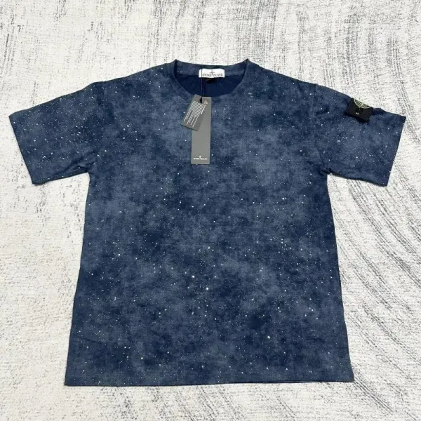 Stone Island Starry Sky Print T-Shirt Navy - 1