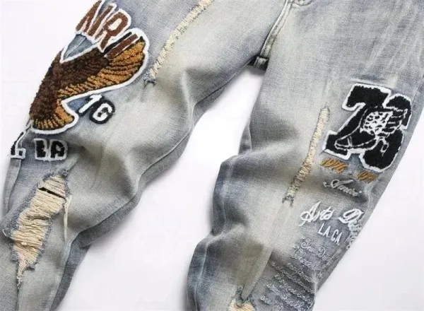 DSquared² Embossed Floral Denim Jeans Black - 8