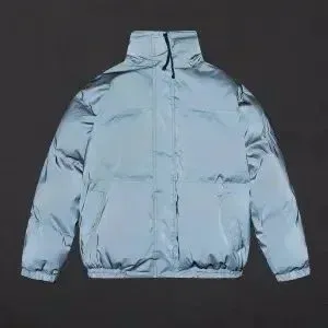 Design Puffer Jacket in Beige - 11