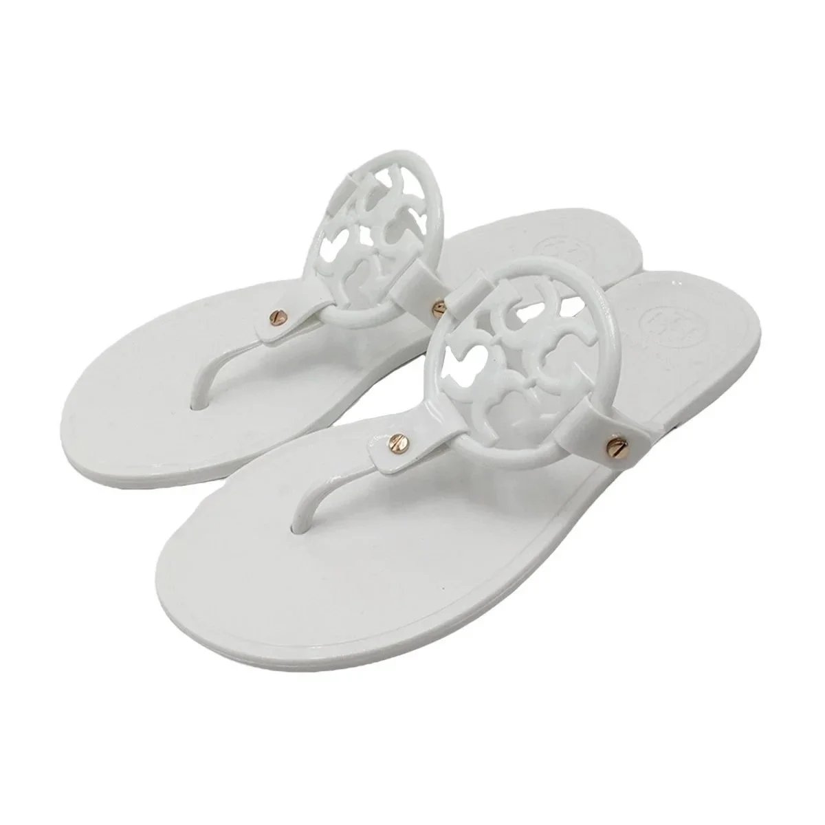 Tory Burch Miller White Jelly Sandals - 1