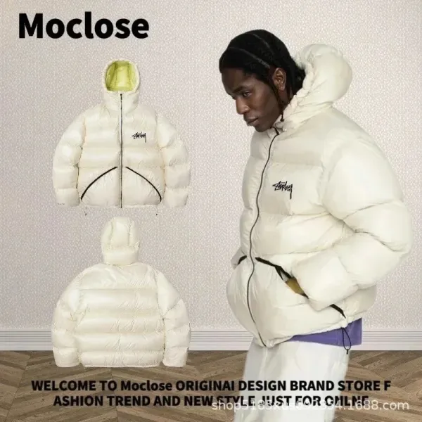 Moclose Oversized Puffer Hooded Down Jacket Black - 7