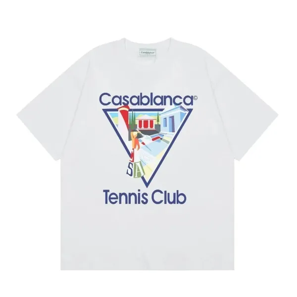 Casablanca Tennis Club Graphic T-Shirt White - 1