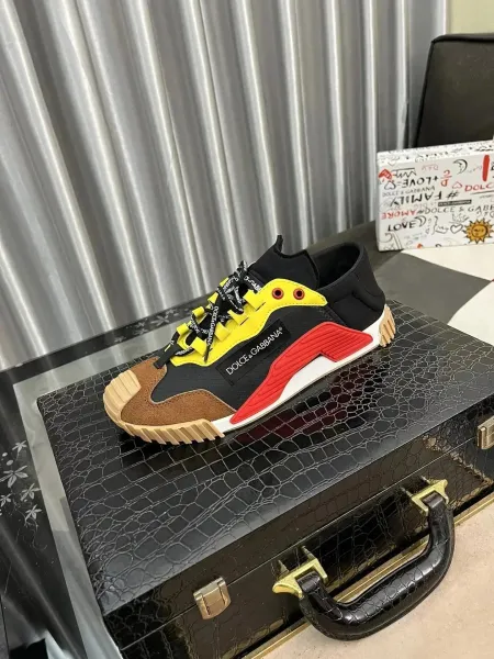 Dolce & Gabbana D&G Sport Yellow Red Black Chunky Sneakers - 1