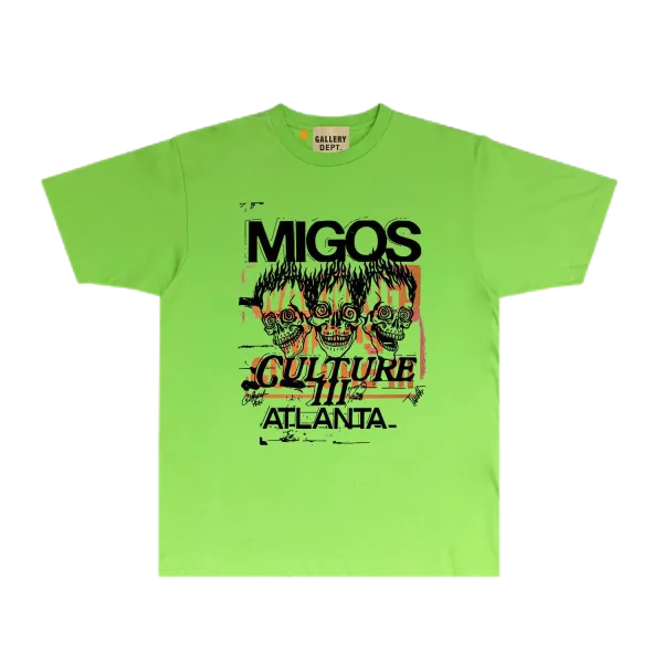 Gallery Dept Migos Culture III Atlanta Neon Green T-Shirt - 1