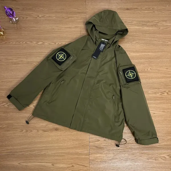 Stone Island Shadow Project Windbreaker Army Green Jacket - 1
