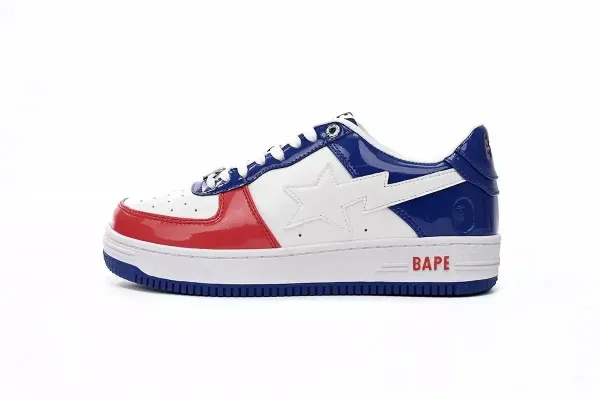 A Bathing Ape Bape Sta Red White Blue Sneakers - 1