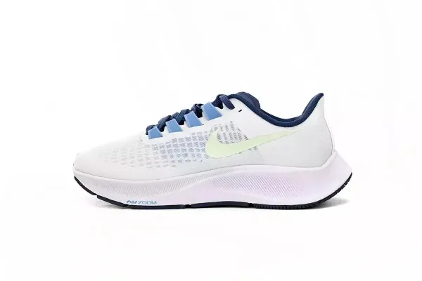 Nike Air Zoom Pegasus 39 White/Light Green/Navy Running Shoes - 1