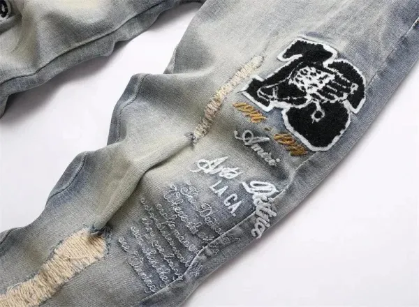 DSquared² Embossed Floral Denim Jeans Black - 9