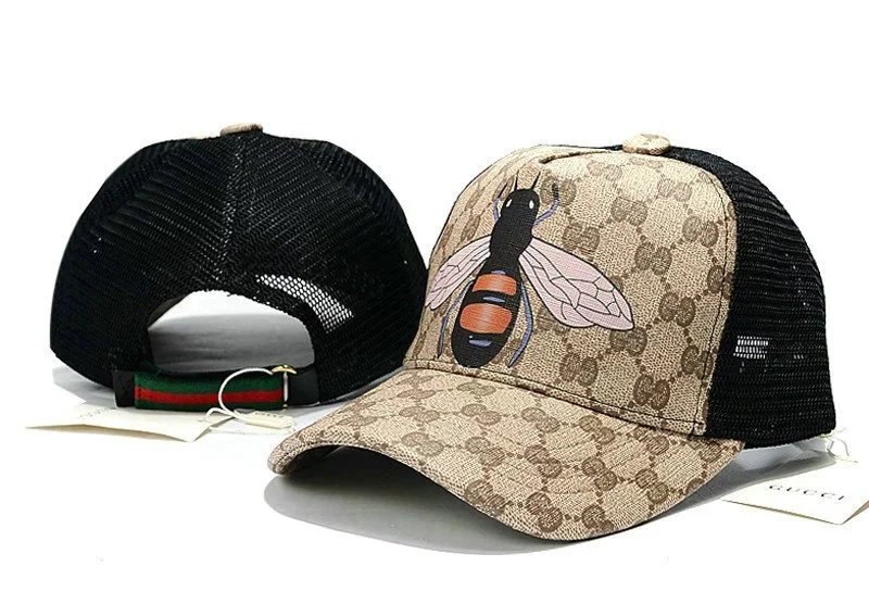 Gucci Bee Embroidered Denim Baseball Cap Black - 5