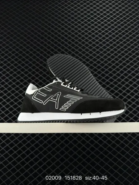 EA7 Emporio Armani Runner Black/White Sneakers - 1