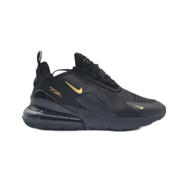 Nike Air Max 270 Black/Gold Running Shoes - 1