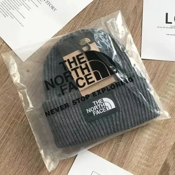 The North Face Logo Beanie Pink Knit Hat - 6
