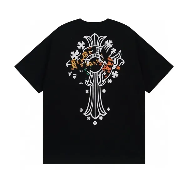 Chrome Hearts Cross Floral Print White T-Shirt - 3