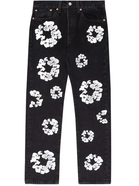 Levi's x Takashi Murakami 501® Floral Print Black Jeans - 1