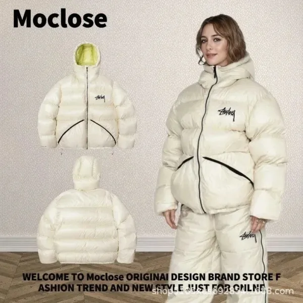 Moclose Oversized Puffer Hooded Down Jacket Black - 5