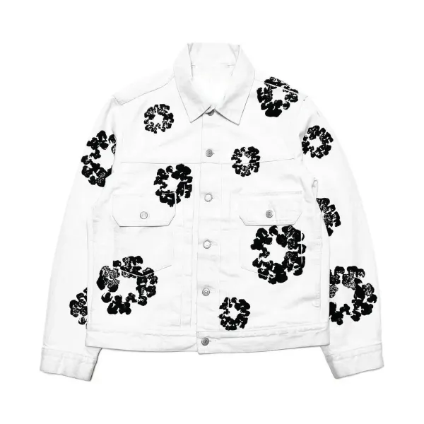 Off-White x Levi's Floral Print Denim Jacket Black - 10