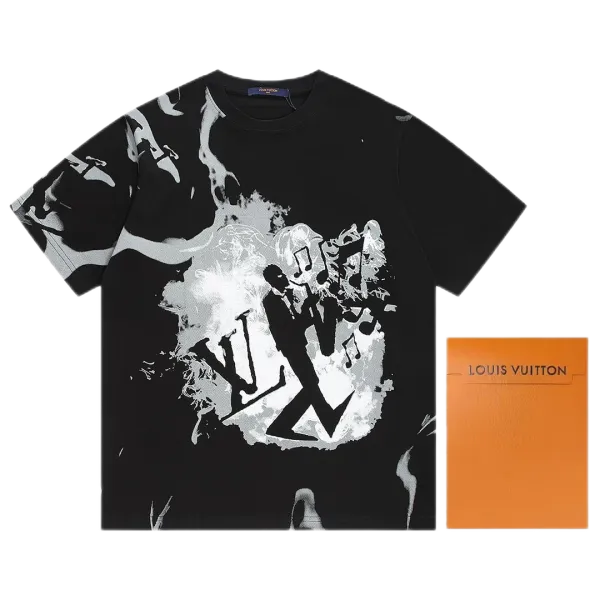 Louis Vuitton Monogram Jazz T-Shirt Black - 1
