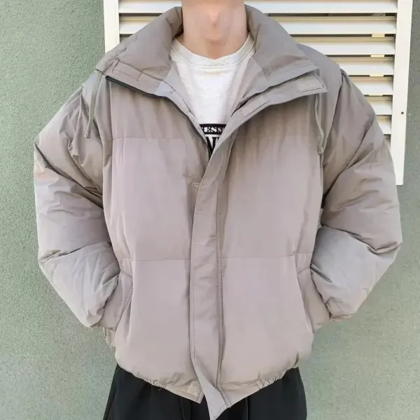Design Puffer Jacket in Beige - 6