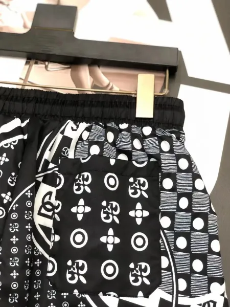 Off-White x Louis Vuitton Monogram Patchwork Shorts Navy White - 10