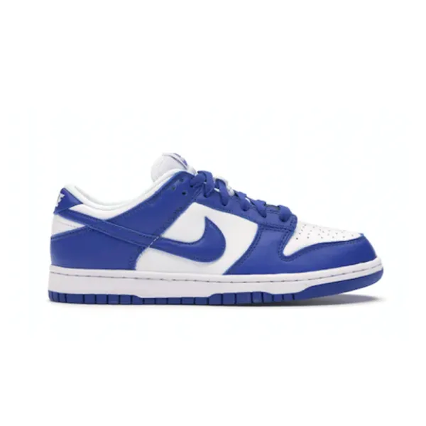 Nike Dunk Low Royal Blue and White Sneakers - 3
