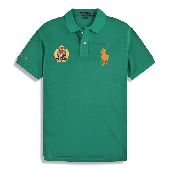 Polo Ralph Lauren Custom Fit Crest Embroidered Polo Black - 6