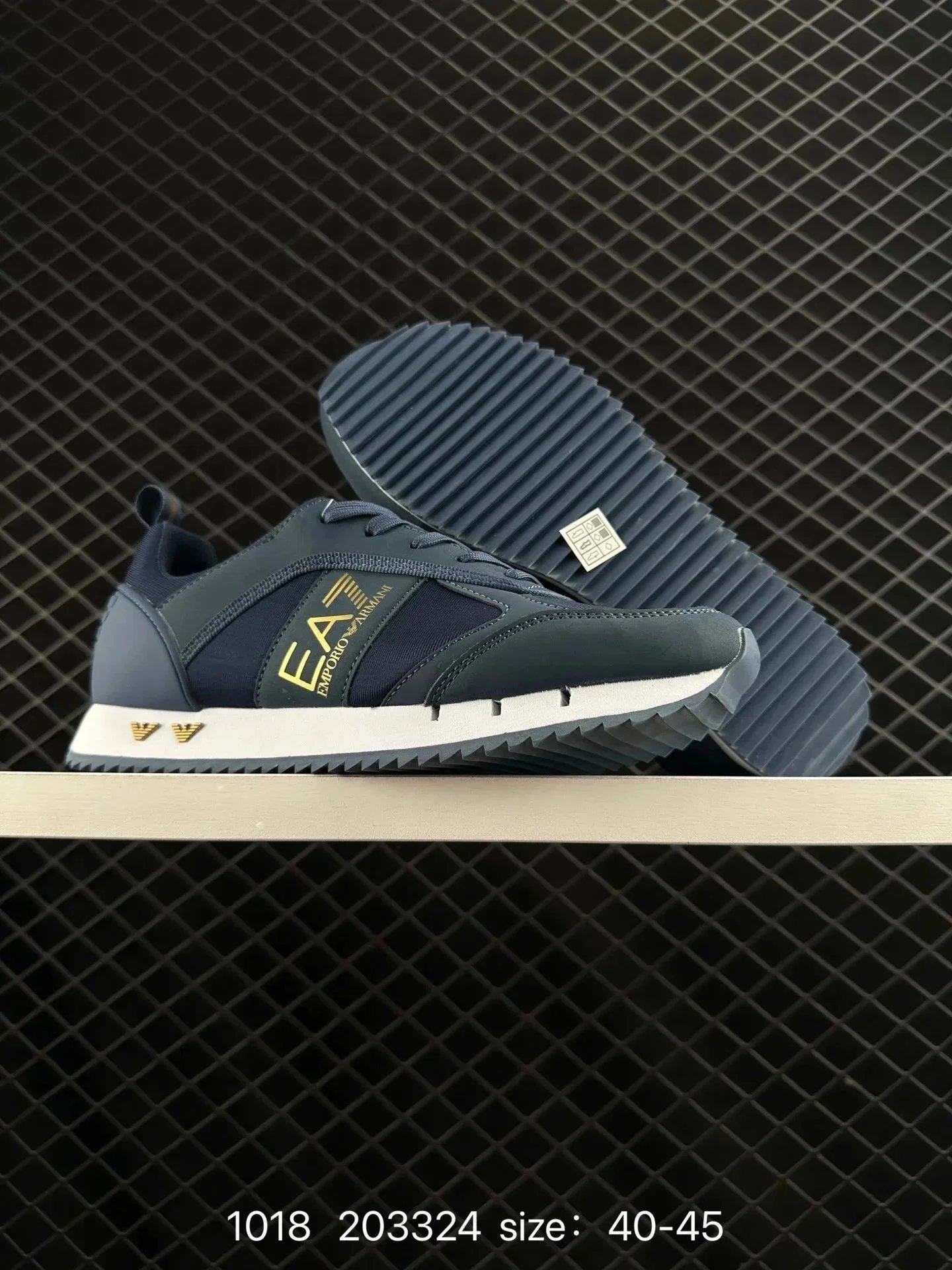 EA7 Emporio Armani Runner Navy Blue Sneakers - 5