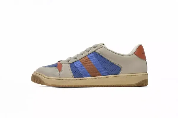 Gucci Ace Striped Leather and Mesh Sneakers - 1