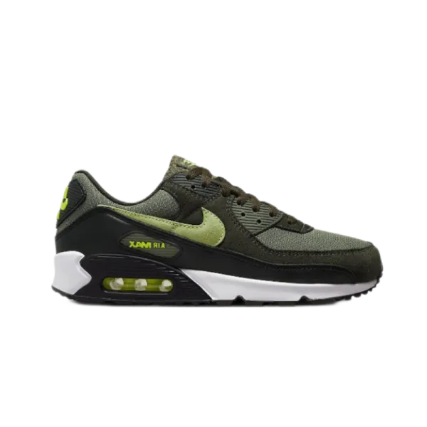 Nike Air Max 90 Olive Green and Volt Sneakers - 1