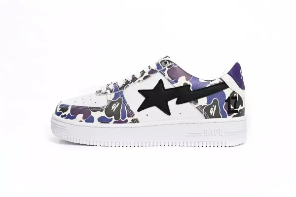 A Bathing Ape Bape Sta Purple Camo Sneakers - 1