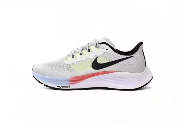 Nike Air Zoom Pegasus 36 White/Neon Yellow/Red Running Shoes - 1