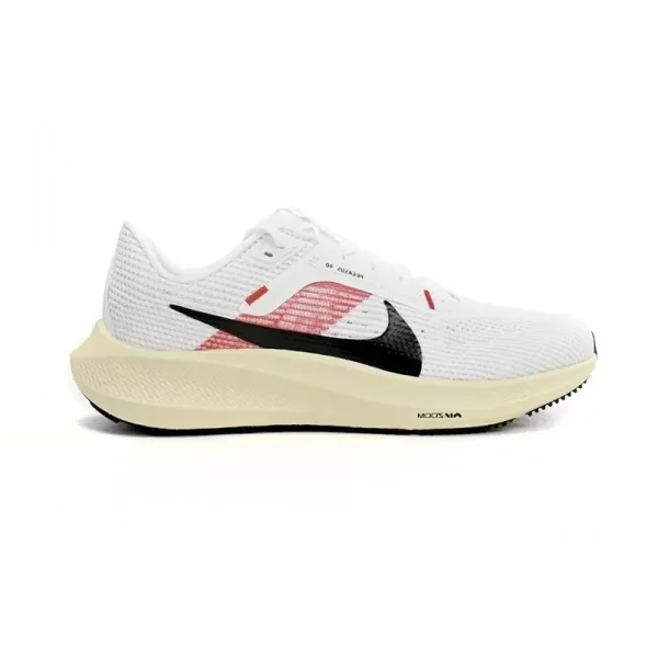 Nike Pegasus 40 White Pink Black Running Shoes - 1