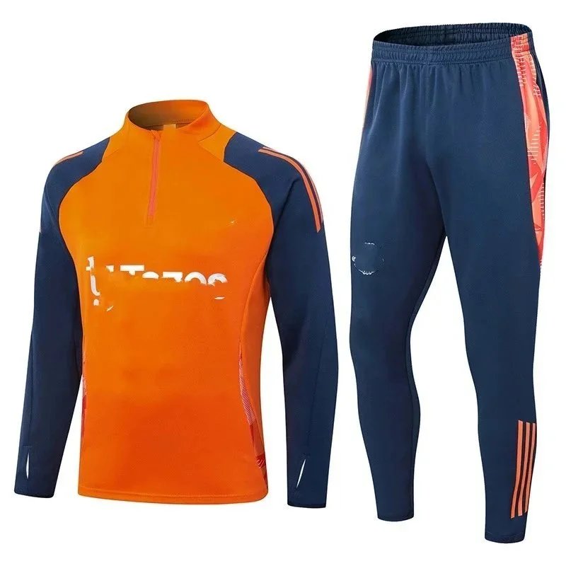 Adidas Training Set Orange Navy Tracksuit