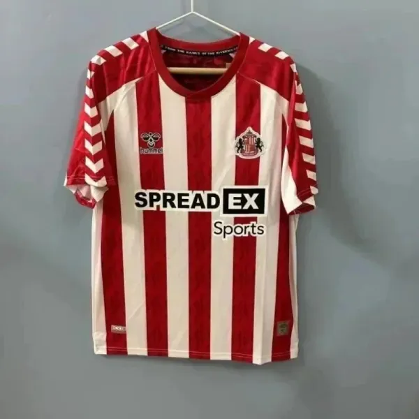 Sunderland AFC x Hummel Home Jersey Red and White Striped Football Shirt - 1