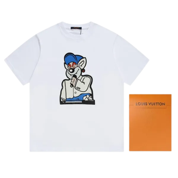 Louis Vuitton x MMY Cartoon DJ White T-Shirt - 1