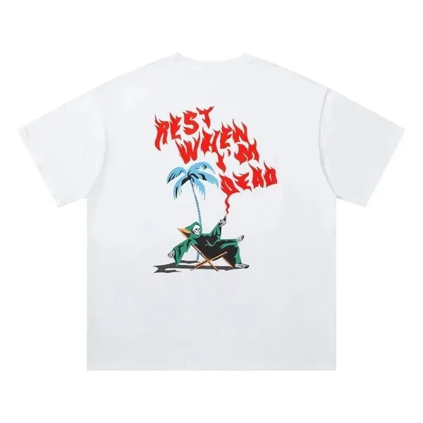 Saint Tears Rest When I'm Dead Graphic T-Shirt White - 1