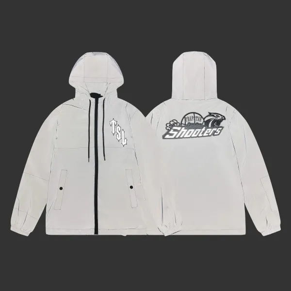 Saint Tears Reflective Hooded Windbreaker White - 3