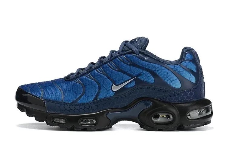 Nike Air Max Plus Black Blue Pink Grid Sneakers - 14