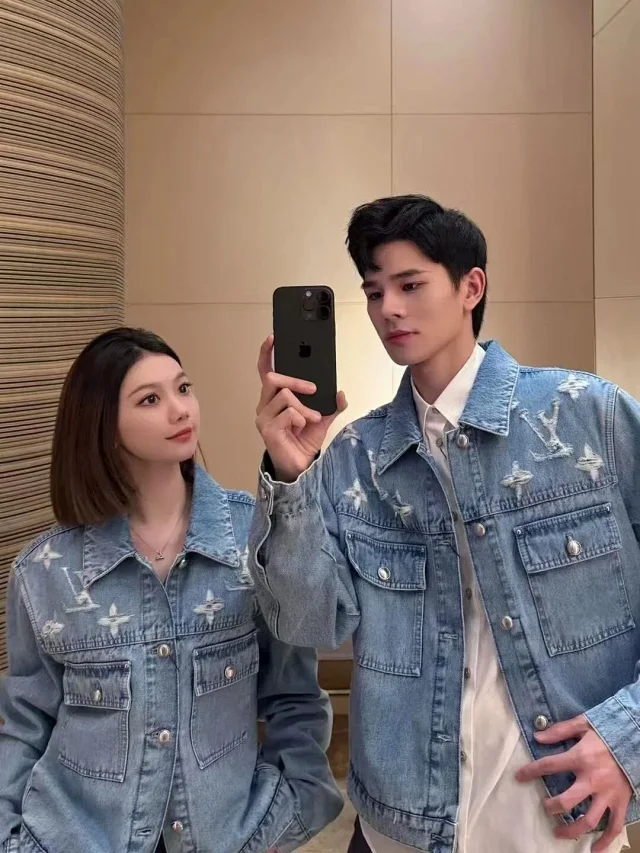 Louis Vuitton Matching Sets Monogram Print Jacket and Jeans Set product detail image 9