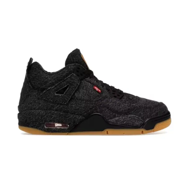 Levi's x Air Jordan 4 Denim Black Gum Sneakers - 2