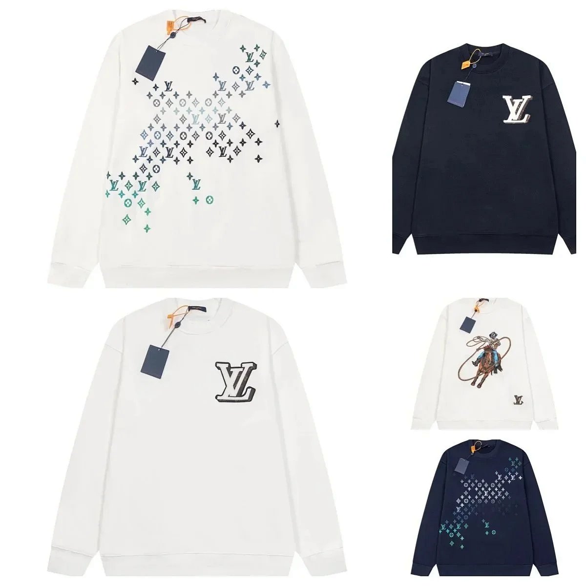 Design Logo Patch Black Crewneck Sweatshirt Hoodie product detail 4 in Litbuy spreadsheet finds