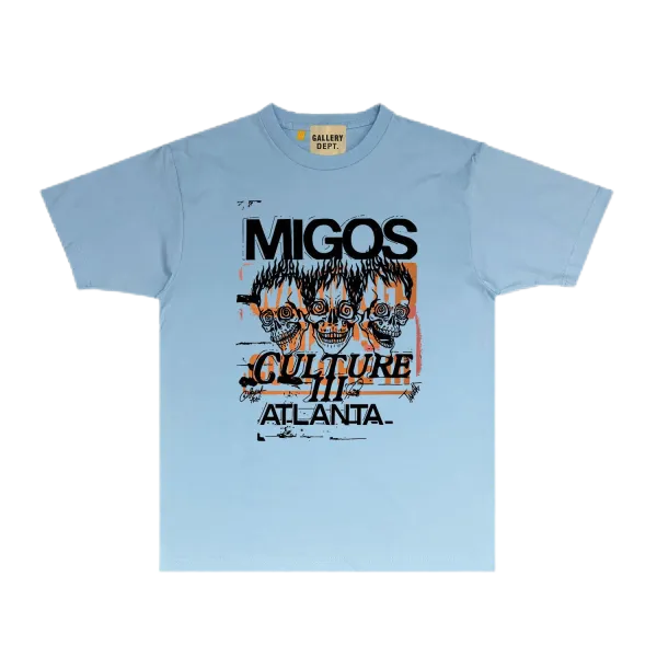 Gallery Dept. Migos Culture III Atlanta T-Shirt Light Blue - 1