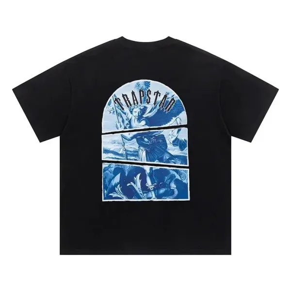 Trapstar Archangel Blue Print Black T-Shirt - 1