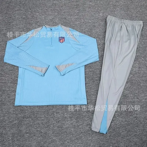 Atlético Madrid Training Set Light Blue/Gray Tracksuit - 1