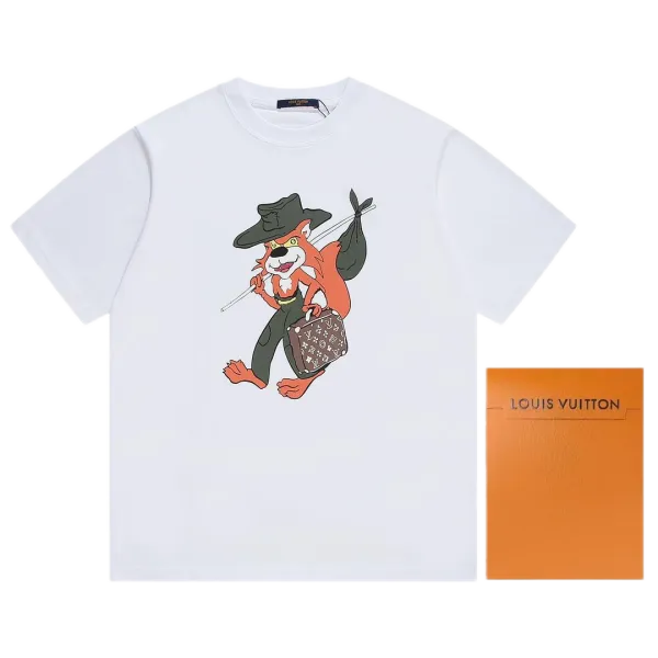 Louis Vuitton x Takashi Murakami Fox Print White T-Shirt - 1